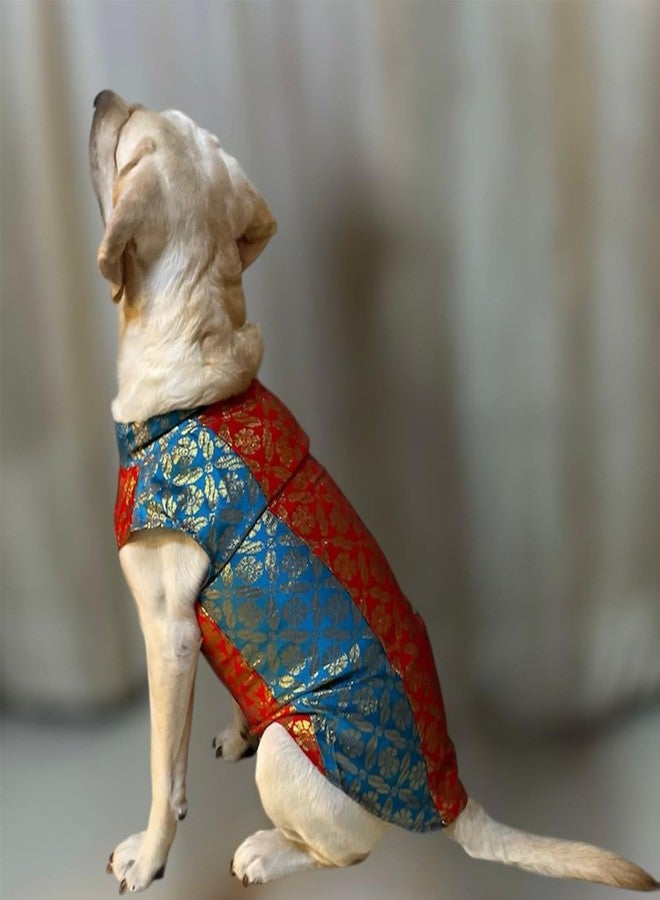 Lulala Dog Ethnic Dress - Premium Brocade Festive Dog Kurta Jacket for Small & Large Dogs | Soft Comfortable Pet Ethnic Wear for Weddings & Celebrations - Image 5